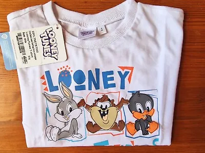 Buy Looney Tunes Bugs Bunny White Top Short Sleeve T-shirt 9 Months 74cm • 5.50£