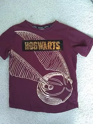 Buy TU Harry Potter Sequin Swipe Hogwarts T-Shirt Age 6 Years • 3£