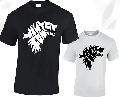 Buy Winter Is Coming Lion Text Mens T Shirt Game Of Thrones Stark Fashion • 7.99£