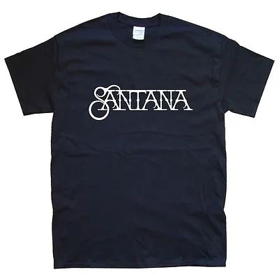 Buy SANTANA T-SHIRT Sizes S M L XL XXL Colours Black, White  • 15.59£