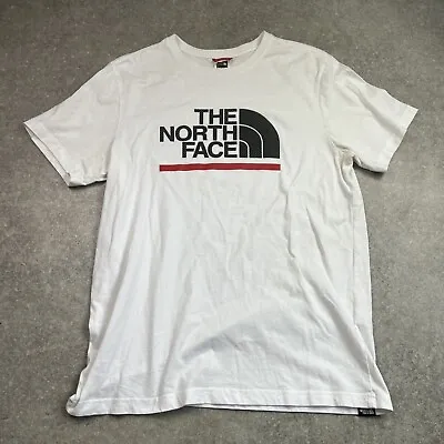 Buy The North Face Men’s White Graphic Tshirt Size M Pit To Pit 18” • 18£