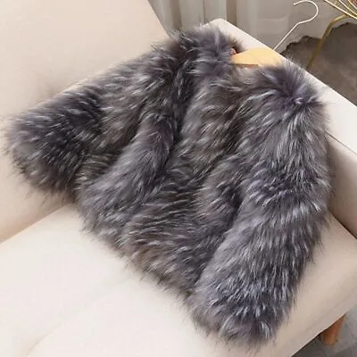 Buy 2024New Kids Faux Fur Baby Thick Parka Girls Warm Jacket Coat Outerwear Children • 6.99£