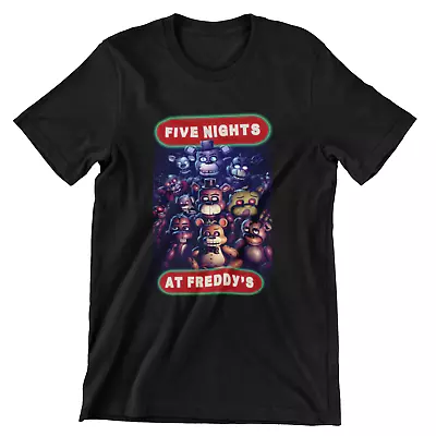 Buy Five Nights At Freddy's Movie T-Shirt Fazbear And Friends Mens Womens Shirt • 17.99£