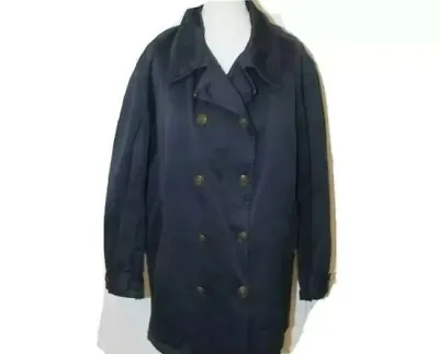 Buy Mid Season Jacket UK S Eur 36 Pea Coat Denim Navy Valentino Well Worn Designer  • 15£