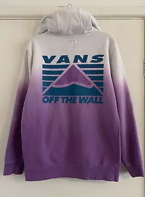 Buy VANS OFF THE WALL Hi Point Dip Dye Hoodie Small S Purple White Ombre Sweatshirt • 9£