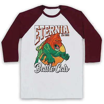 Buy He-man Eternia Battle Cats Sports Team Parody Cartoon 3/4 Sleeve Baseball Tee • 23.99£