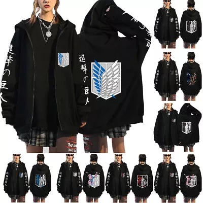 Buy New Attack Giant Anime Printed Jacket Men's Coat Hooded Cardigan Sweater • 7.20£