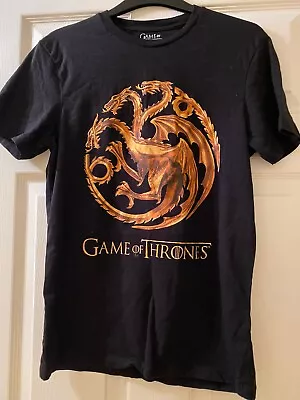 Buy Game Of Thrones Unisex Black Printed Tee Shirt Size Small Fast Delivery • 8.50£