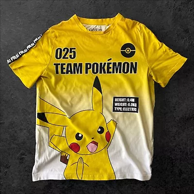 Buy Pokémon Boys Pikachu Graphic Print Yellow T-Shirt Junior Size 11 - 12 Years • 2£