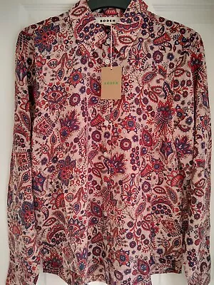 Buy Boden Sienna Silk Shirt Chalky Pink Azalea Bloom Uk 14 R, Eur 40-42 Bnwt Current • 52.99£