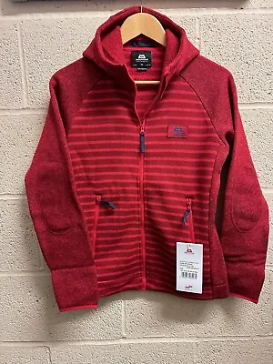 Buy Mountain Equipment Dark Days Hooded Women's Jacket Red Stripped S Uk 10 • 35£