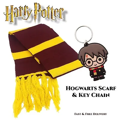 Buy  Authentic Harry Potter Hogwarts Scarf And Keychain Set - Must-Have For Fans  • 7.99£
