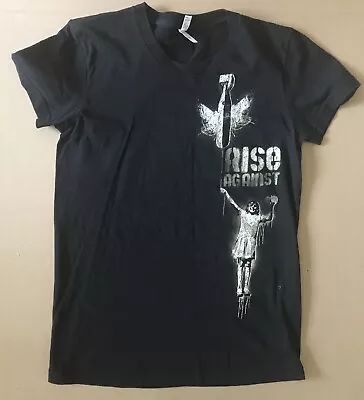 Buy Rise Against Black Tour Shirt Classic Girl By American Apparel Size Large • 28.34£