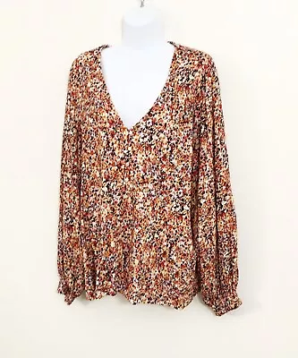 Buy Old Navy Women XXL Tunic Top Blouse 2X Floral Multicolor Boho V Neck 3/4 Sleeves • 19.29£