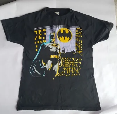 Buy Rare Original Vintage 1980's Batman DC Comic T-Shirt Size Medium • 68£