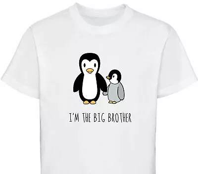 Buy I'm The Big Brother T-Shirt Penguins Boys Tshirt Childrens Top Gift • 8.99£