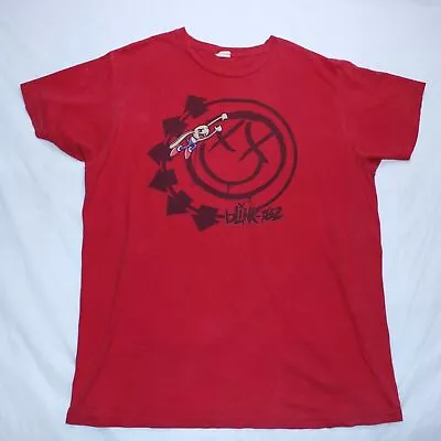 Buy Blink 182 Untitled Album 2003 T Shirt Mens Large Red Music Rock Vintage Graphic • 39.99£