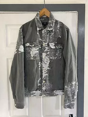 Buy BOOHOO Bleached Denim Jacket In Grey Size L • 14.99£