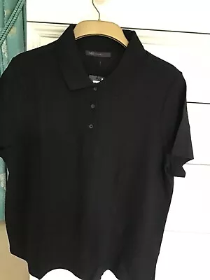 Buy M & S Black Polo T Shirt. 44 In Bust. 25.5 In Long. BNWT. • 9.50£