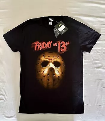 Buy Official Friday The 13th T Shirt Mask Jason Voorhees Black - Size Medium (M) • 10.99£