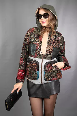 Buy 1575 New Gorgeous Real Leather Coat Luxury Jacket Hood Beautiful Look Size M • 144.07£