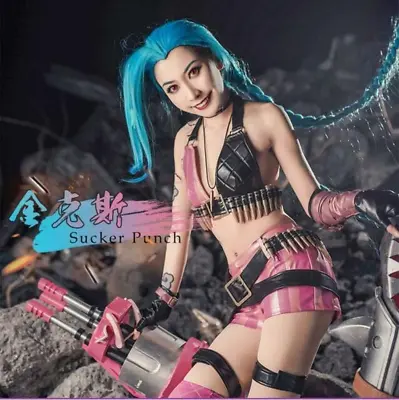 Buy LOL-Game-Jinx-Cosplay-ADC-Costume-League-of-Legends-Free Shipping • 71.99£