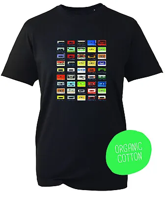 Buy Cassette Tapes 45 Various Mix Tapes T Shirt 7 Colours Sizes S To 5XLarge • 10.97£