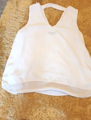 Buy Great Condition New Look White Camisole Vest Top Size 14 • 2.75£