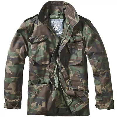 Buy Brandit M65 Standard Jacket Mens Tactical Combat Parka Classic Coat Woodland • 75.95£