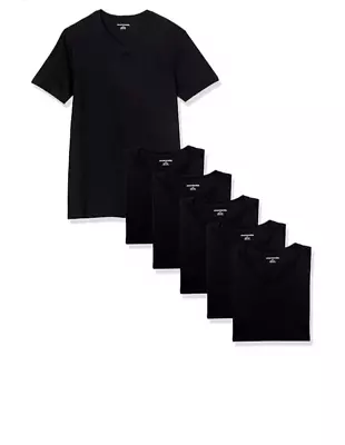 Buy Mens V Neck T Shirts 6 Pack Black Size Large By Amazon Essentials New • 12.99£