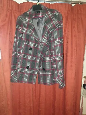Buy George Grey White, Red Checked Jacket Size 14. Free Postage.  • 6£