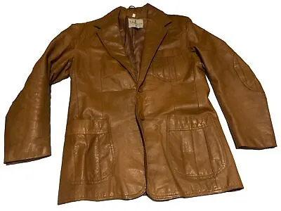 Buy Vintage Wilson House Of Suede & Leather Light Brown Leather Jacket Size 44 • 39.99£