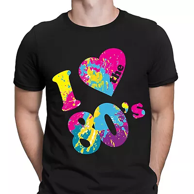 Buy I Love The 80s Splatter Paint Retro Vintage Mens T-Shirts Tee Top #DGV • 3.99£
