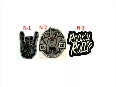 Buy Rock N Roll Rock Sign Music Embroidered Iron Sew On Patch Jacket Denim Leather • 2.99£