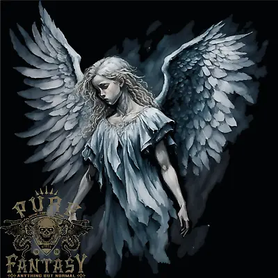 Buy Gothic Guardian Angel Fantasy Goth Mens T-Shirt 100% Cotton • 12.75£