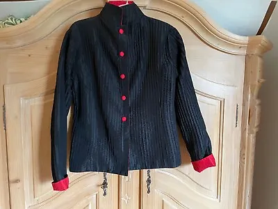 Buy Ladies Small Black And Red Reverisble Silk Jacket, BNWOT • 26£