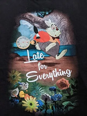 Buy Nastrovje Disney Alice In Wonderland Late For Everything Long T-shirt Size XL • 15£