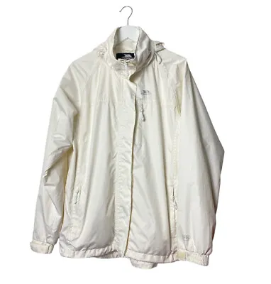 Buy Trespass Tres-Tex Waterproof Windbreaker Jacket Full Zip Ivory Women’s Size M • 8.99£