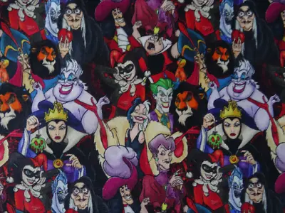 Buy Disney Villains The Joker Ursula Cotton Fabric 59 Inch Width Flat Rate Shipping • 9.53£