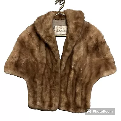 Buy Vintage The Boston Store Fur Stole Wrap Cape Brown Coat Women's One Size • 192.91£