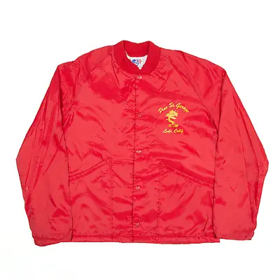 Buy D.G SPORTSWEAR Mens Pine St. Garage Coach Jacket Red S • 22.99£