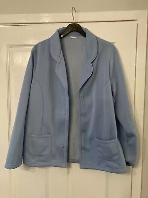 Buy Damart Light Blue / Lcornflower Blue Teddy Jacket Pockets Size 14/16 • 10£