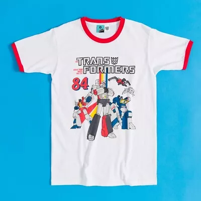 Buy Official Transformers Decepticons 84 White And Red Ringer T-Shirt • 22.99£