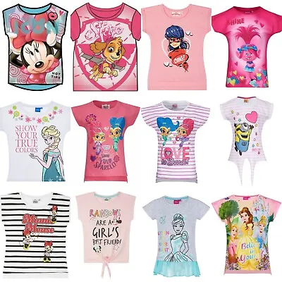 Buy Girls Children Disney Trolls Minnie Vaiana Princess T-Shirt Top 2-10 Years • 2.99£