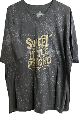 Buy Sleepshirt T-shirt Women's XXXL Sweet But A Little Bit Psycho Splatter Gold • 15.04£