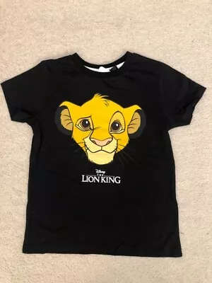 Buy BNWT Disney Lion King Simba Boy T-shirt  Top 4 5 Years Velour Summer Cute • 5.50£