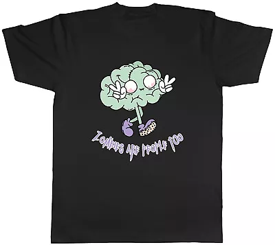Buy Halloween Zombie Mens T-Shirt Zombies Are People Too Funny Unisex Tee Gift • 8.99£