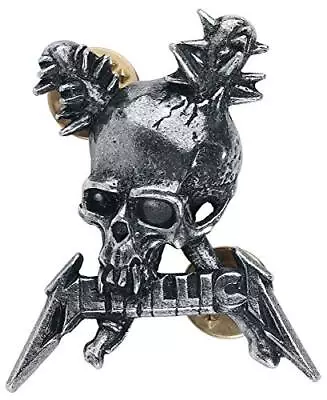 Buy Alchemy Gothic Metallica: Damage Inc. Skull Metal Pin Badge, New • 11.59£
