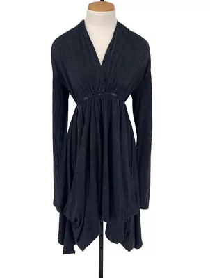 Buy Tough Luv Clothing Pocket Dress Acid Wash Black Medium Goth Boho Empire • 35.27£