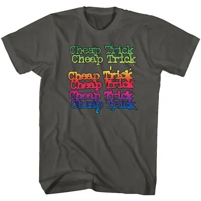Buy Cheap Trick Rainbow Stacked Logo Smoke Adult T-Shirt • 19.95£